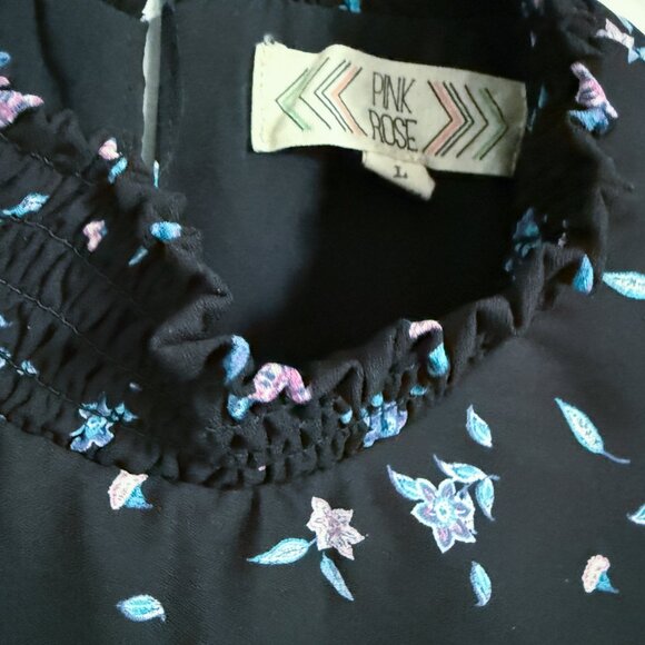 PINK ROSE - Womens A Line Dress - Large - Picture 2 of 4